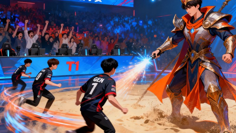 2025 LPL春季赛T1 vs GEN高光时刻，Faker沙皇推三个